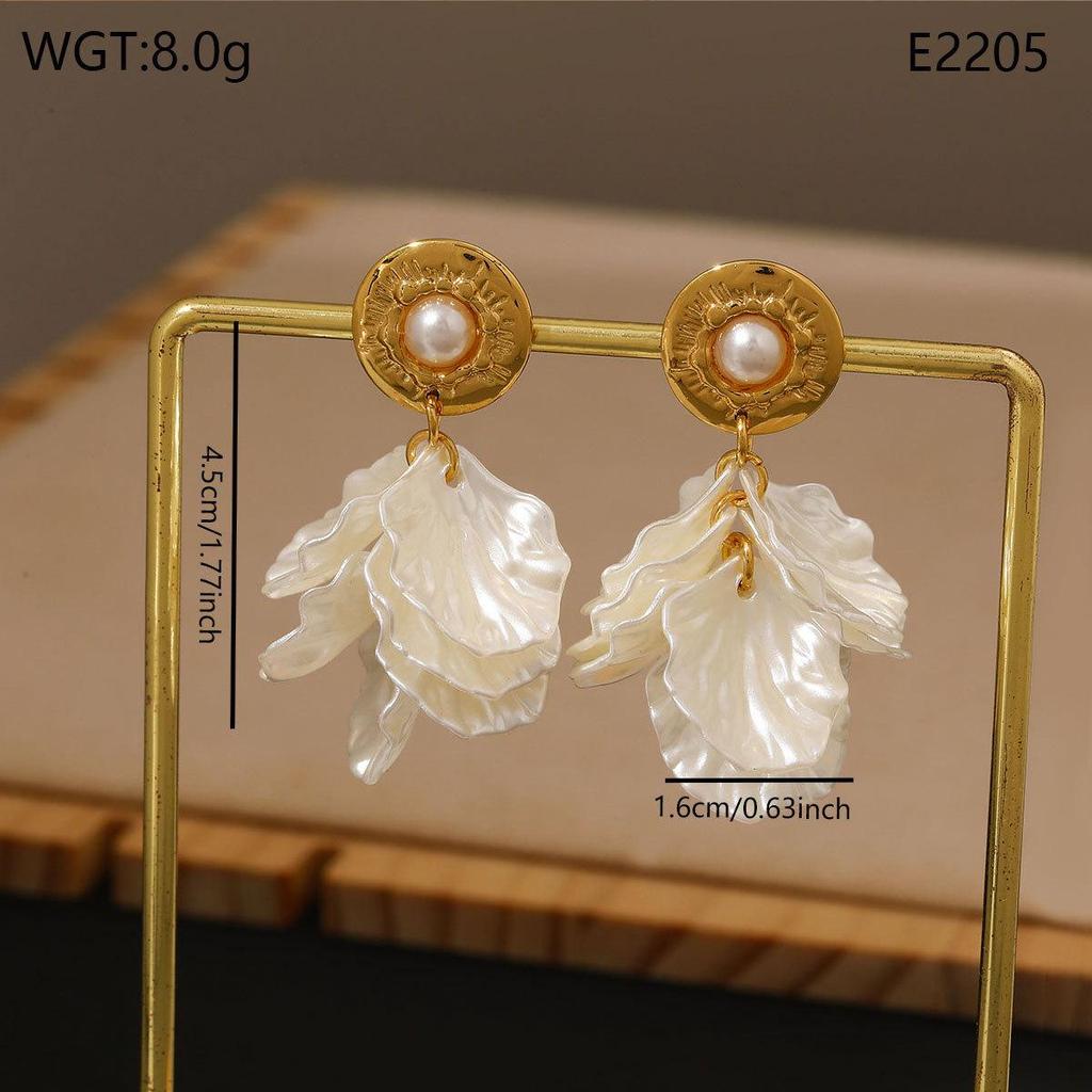 Stainless Steel Cross Earrings: Light Luxury, High-End Design, Versatile Fashion, Niche Temperament