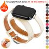 Leather Band For Apple Watch Series 11 10 9 SE3 Ultra 3 49mm 46mm 42mm 45mm 40mm 44mm Strap Watchband iWatch Accessories