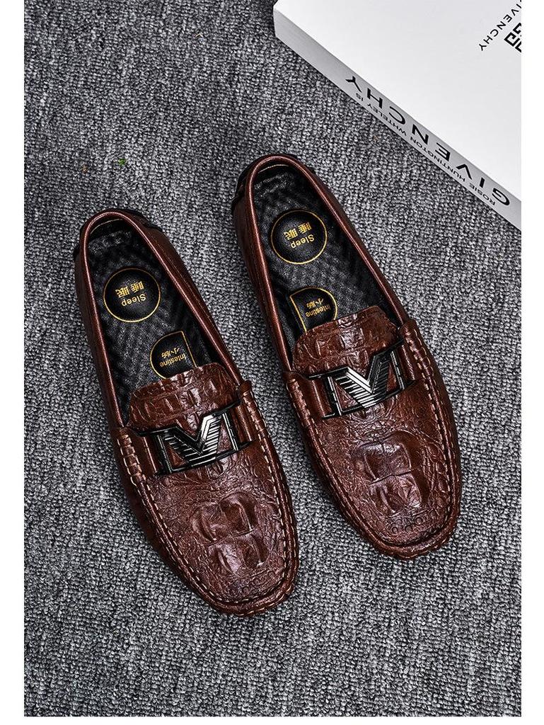 Herren 2025 Echtleder Britische Business Slipper - Atmungsaktiv, Weiche Sohle Freizeit Bohnenschuhe