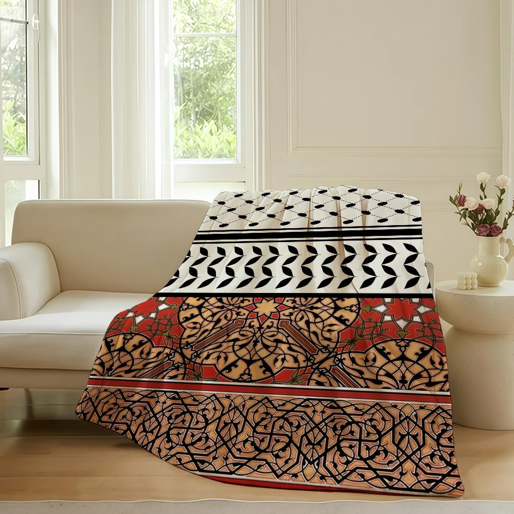 Fashion Hattah Keffiyeh Blanket Warm Soft Suitable For Bedroom Sofa Bed Living Room Office Travel Camping Gifts