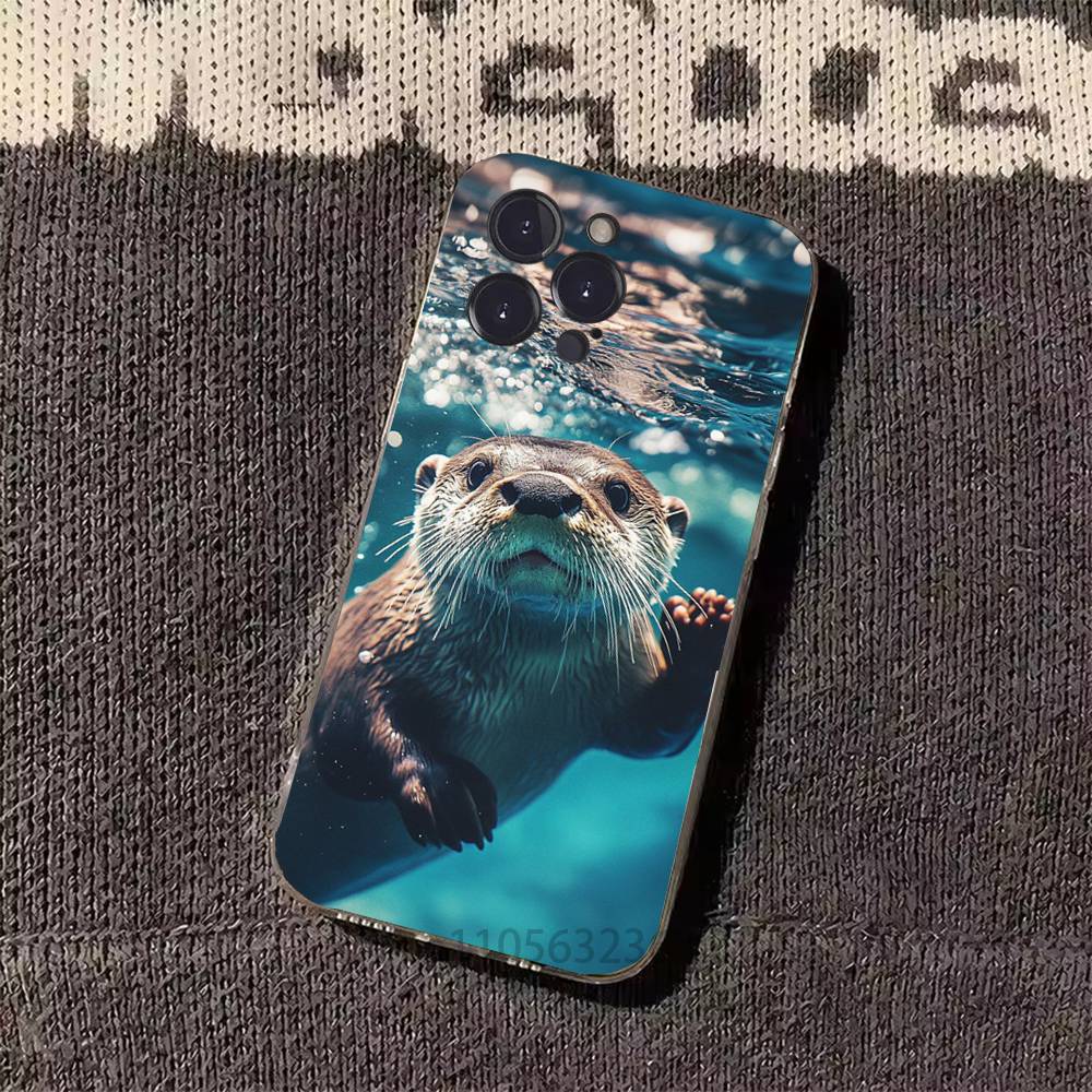 Sea Otters Animals Cute Phone Case for iPhone 11Pro 13 12 11 Pro Max 16e 17 Air 16 15 14 Plus 11ProMax