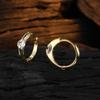 Original 925 Sterling Silver Smooth Crystal Circle Hoop Earrings for Women Korean Wedding Party Jewelry Gift Female Pendientes
