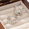 Geometric rhombus texture irregular ear buckle temperament versatile trend earrings