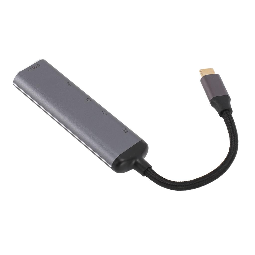 USB C Hub Multiport Adapter 5 In 1 with 3.5mm Headphone Jack USB3.1 USB2.0 Type A PD Charging Port