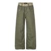 Herren Locker geschnittene gerade Cargohosen Vintage Streetwear Baumwolle Arbeitskleidung Hosen Freizeitkleidung