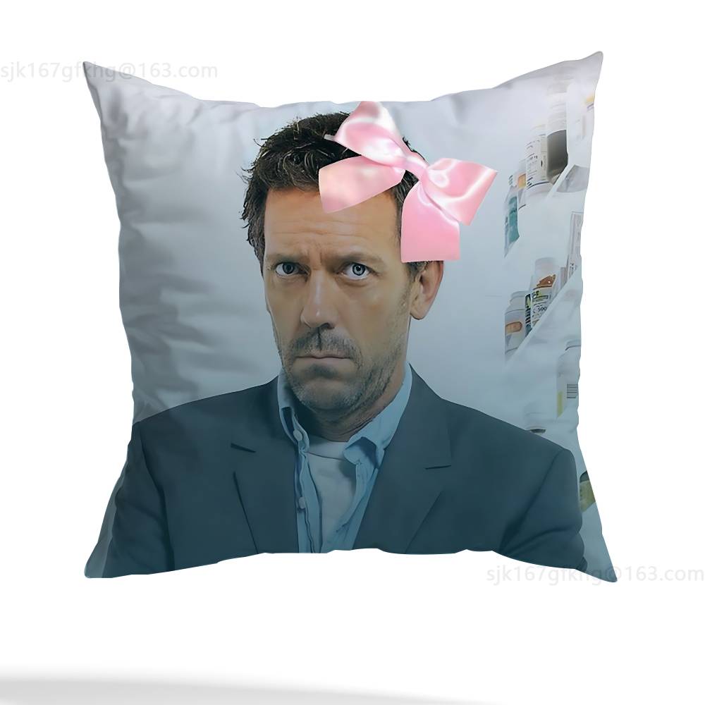 Классическая наволочка для подушки из фильма  Доктор Хаус , противопылевая, с потайной молнией, из шелковистого короткого плюша, чехол для диванной подушки 12x12Inch