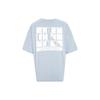 Calvin Klein Casual Round Neck Logo Print Loose Short Sleeve T-Shirt Unisex Tops Light-Blue J400212-DBT