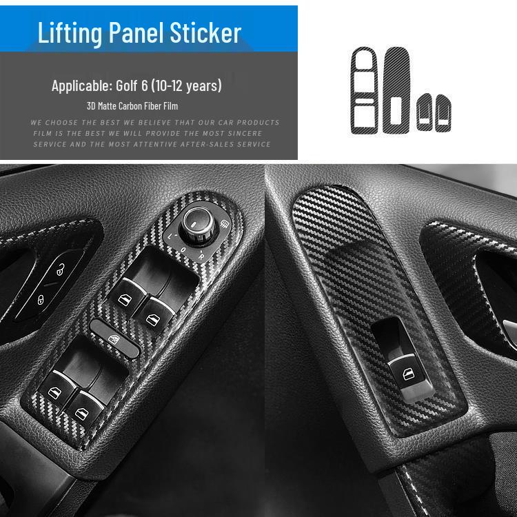 Golf 6 Carbon Fiber Interior Console Decoration Stickers, Free Replacement for 10-12 Year Models.