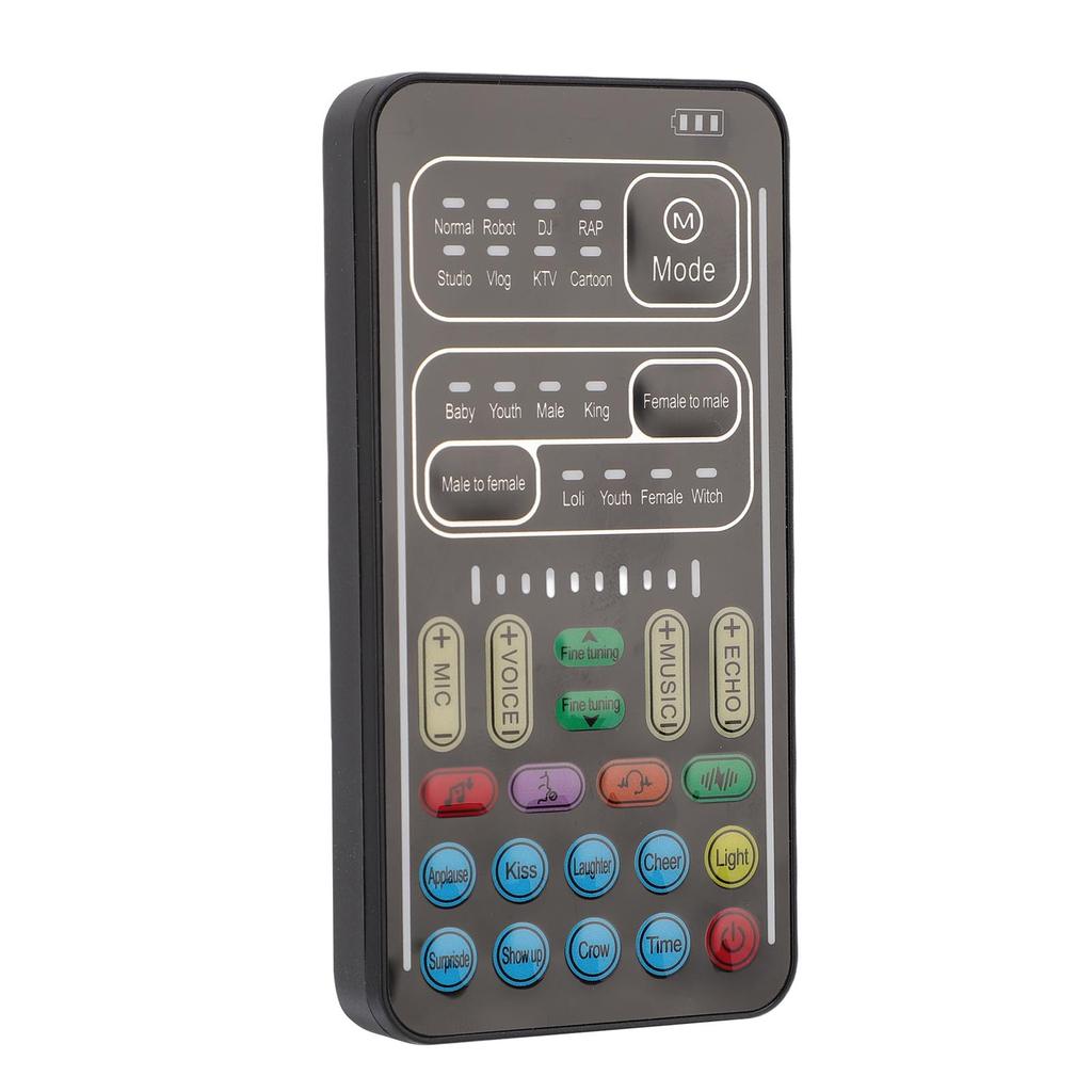 Tragbarer Stimmverzerrer mit 3,5-mm-Klinkenanschluss, mehreren Modi, kleinem Soundboard und Sprachmodulator für Smartphone, Tablet, Laptop und PC