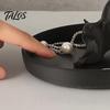 Black And White Tray 3D Printed Cat Jewelry Tray, Desktop Organizer for Rings Small Earrings, Cute Kitten Decorative Storage Dish Home Vanity