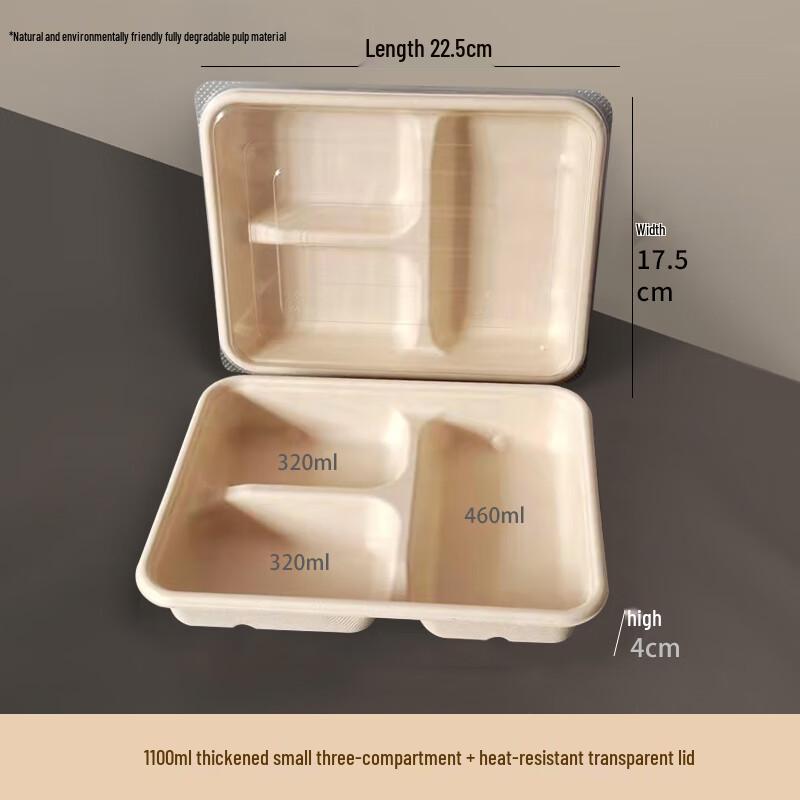 Jiemengzhe Disposable 4-Compartment Lunch Box