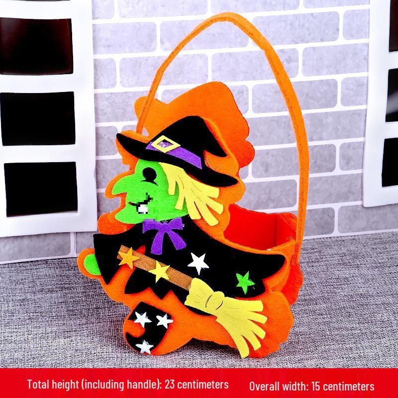 Halloween Pumpkin Trick-or-Treat Children's Handbag - Handmade Small Gift Material Pack