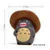 Cartoon My Neighbor Totoro Small Resin Sculpture With Straw Hat For Miniature Landscaping And Gift Use