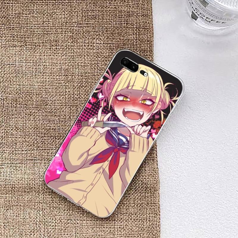 Himiko Toga Boku Phone Case For Huawei P50 P40 P30 Pro Mate 40 30 Pro Nova 8 8i Y7P Honor Transparent Phone Cover