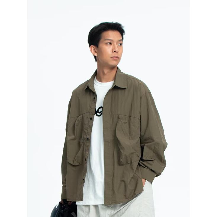 2024 Spring and Autumn Pu Handsome Coat Men's Ins High Street Fashion Brand Hong Kong Style Japanese Harajuku Style Korean Style Trendy Loose Jacket