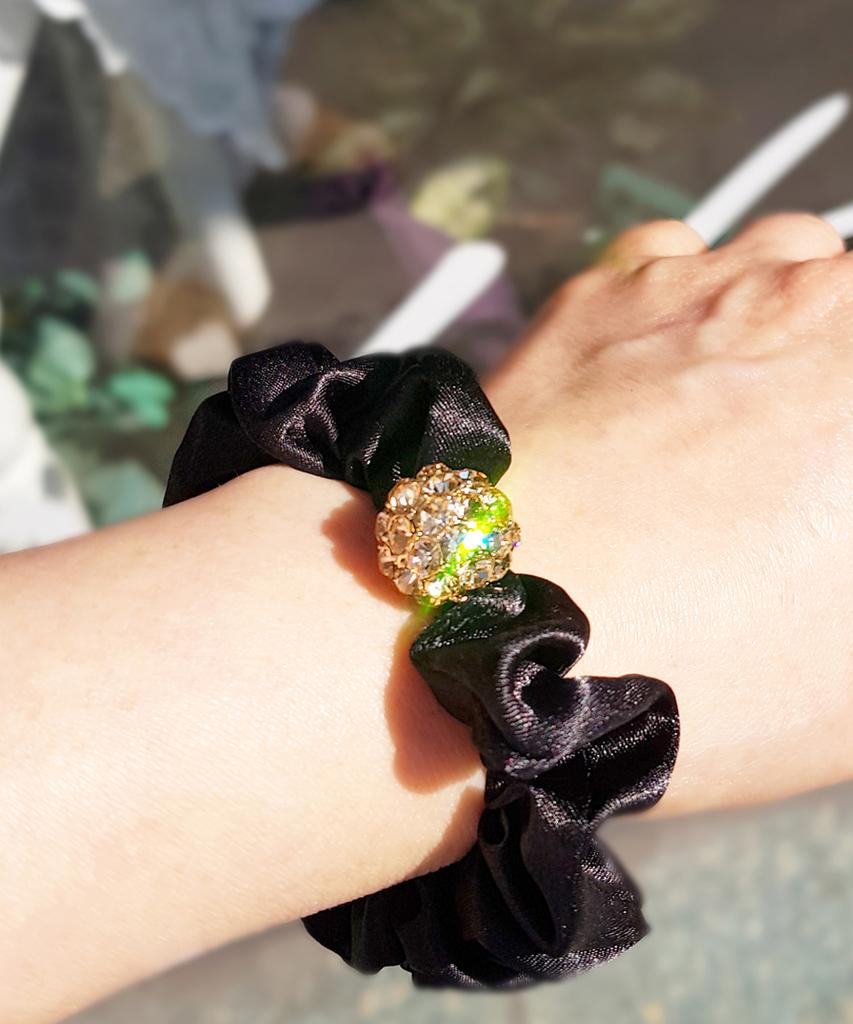 Racoha Dazzle Cubic Ball Hair Scrunchie