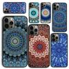 Mandala Blume Rückseite Handyhülle für iPhone 17 Air 16 PRO MAX 15 14 PLUS 12 11 13 Rückabdeckung Fundas Schale coque