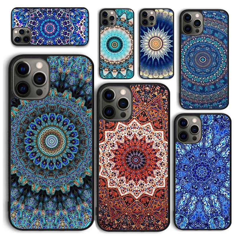 Mandala Flower Back Phone Case for iPhone 17 Air 16 PRO MAX 15 14 PLUS 12 11 13 Back Cover Fundas Shell Coque
