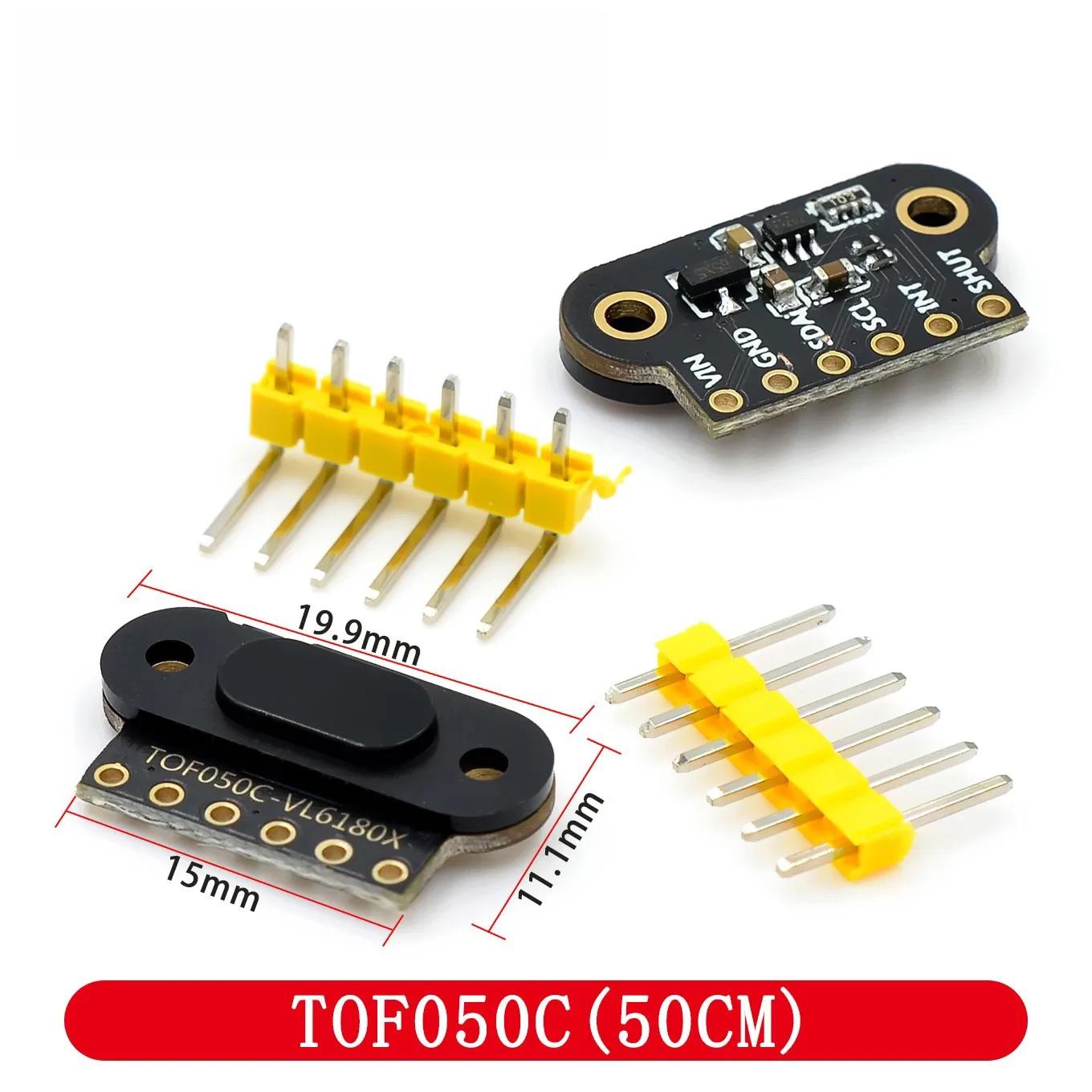 

VL6180/VL53L0X/VL53L1X Time of Flight (ToF) Laser Ranging Sensor Module TOF050C TOF200C TOF400C 50CM/2M/4M IIC For Arduino STM32