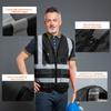 Reflective Safety Vest For Women Men High Visibility Security With Pockets Zipper Front Meets AnsiIsea Standards