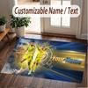 Custom Rug Cristiano Ronaldo Pattern Print Name Text Soft Non‑Slip Floor Carpet for Home Indoor Decoration