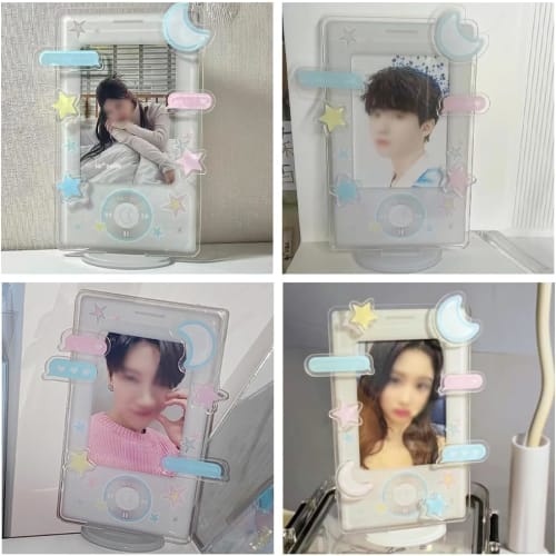 Umora Top Loader Acrylic Card Holder, Display Stand for Instax, Photo Frame, Acrylic Photo Frame for Oshikatsu, Set of 2 for Trading Cards