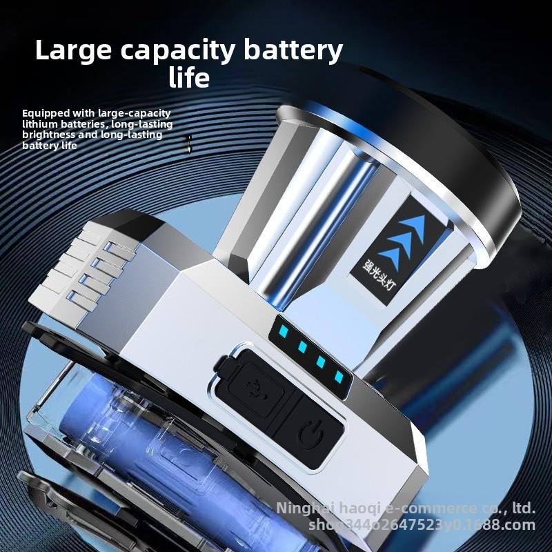 LED Strong Light Headlight USB Charging Multifunctional Outdoor Night Running Light Compact and Portable Fishing Headband Light