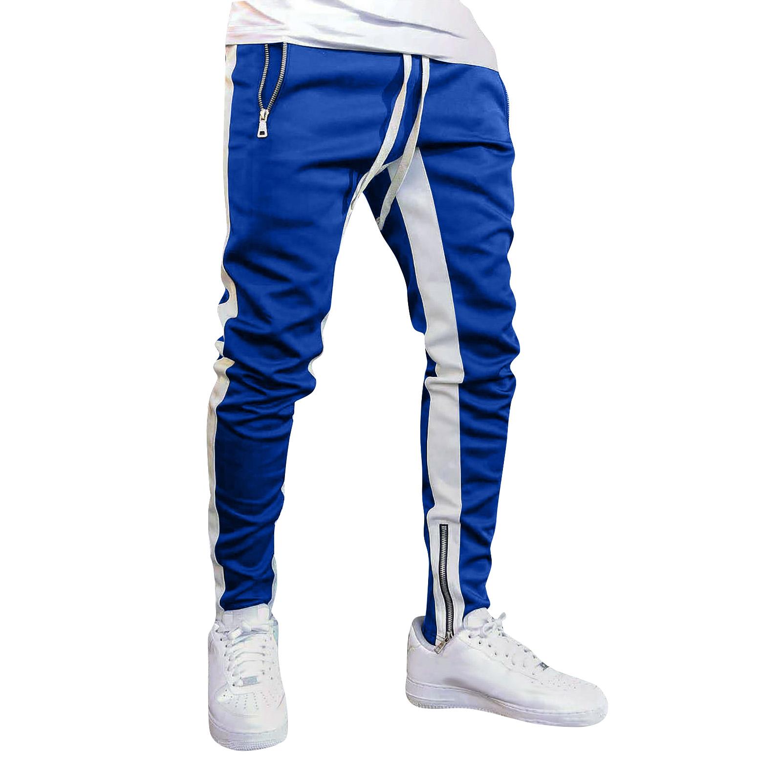 

Men s Colorblock Zipper Trousers Men s Casual Fashion Trousers XL