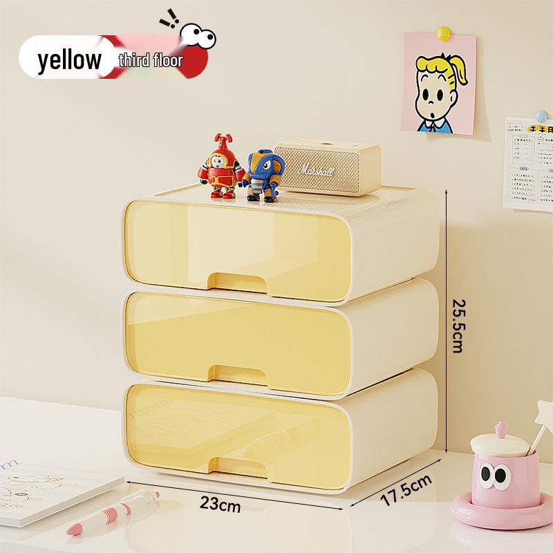 Dopamine Cute Drawer-Style Storage Box for Cosmetics, Jewelry, and Office Supplies