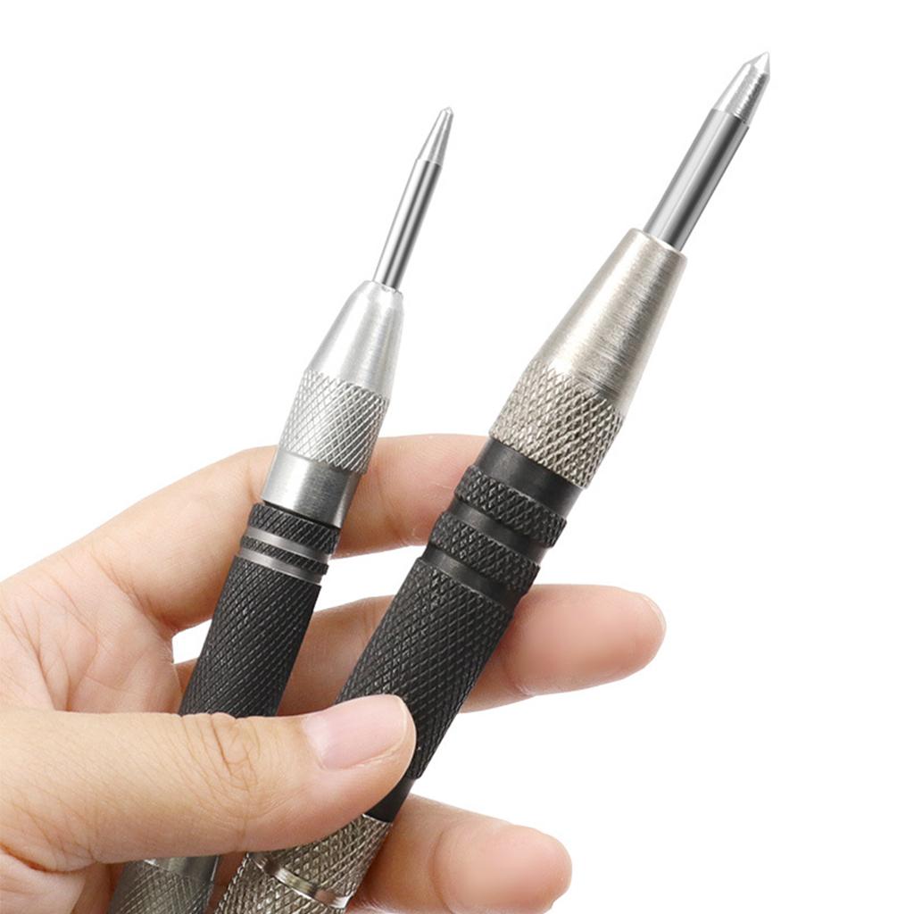 for Marking Emergency Survival Tool Silver Black Automatic Center Punch Locator