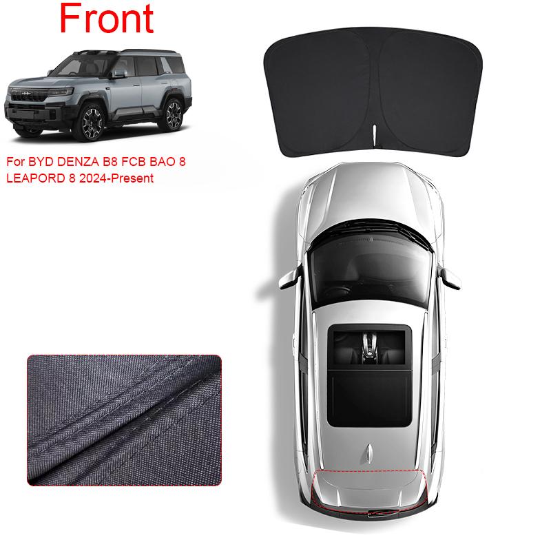 Car Black Window Privacy Sunshade For BYD DENZA B8 FCB BAO 8 LEOPARD 8 2024-2026 Anti-UV Heat Insulation Protect Cover Accessory