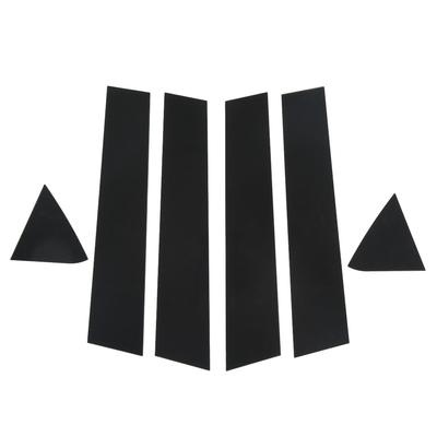 6 st Dekal för B-stolpe Svart Glans Sidodörr Fönster Täckning Trim Ersättning för Dodge Charger