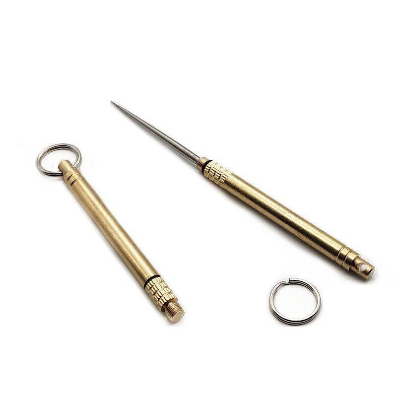 Depozit rezistent la apă din alamă Aliaj de titan Integrat Multi-funcțional Scobitoare de fructe Artefact Mini suport portabil din alamă