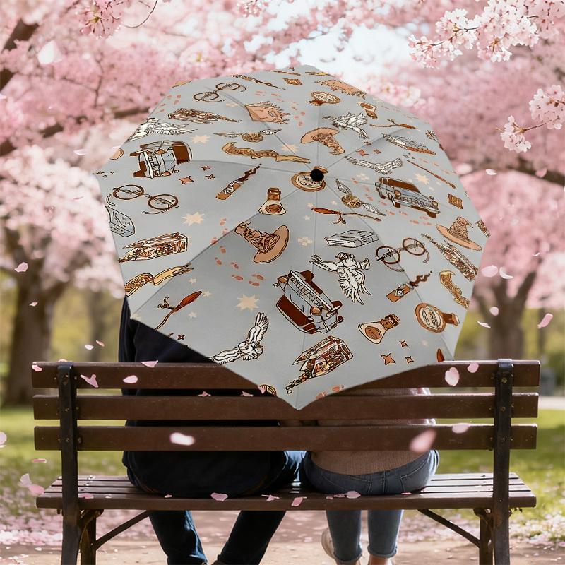 1PC Warner magic wizard Umbrella-8-Rib Reinforced, Automatic Open, Lightweight-A110