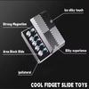 Unlimited Position Push Card Fidget Toy Magnetic Snap Coin Metal EDC Adult Stress Relief ADHD Auxiliary Tool Children's Ideal