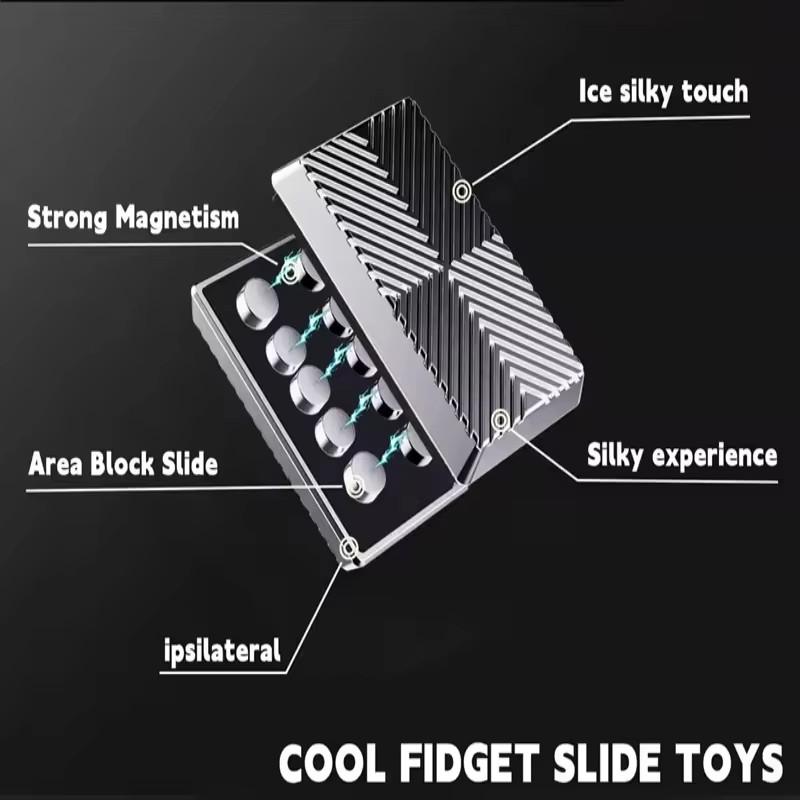 Unlimited Position Push Card Fidget Toy Magnetic Snap Coin Metal EDC Adult Stress Relief ADHD Auxiliary Tool Children's Ideal
