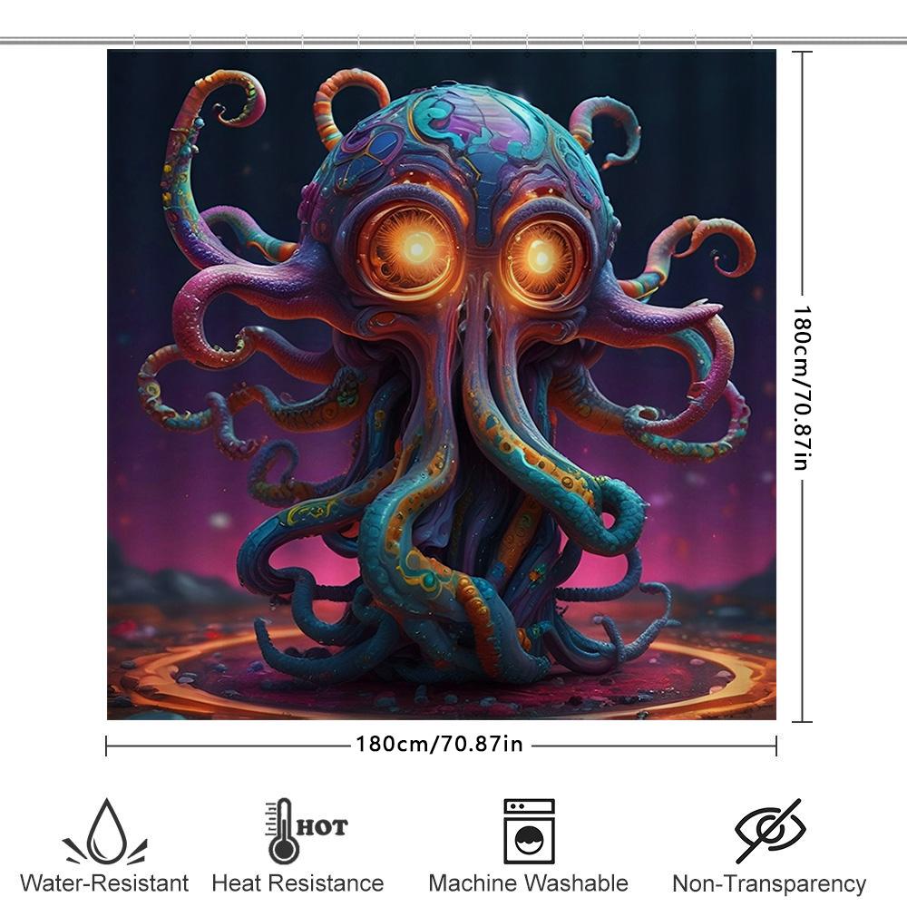 Octopus Shower Curtain Vivid Printed Artistic Bathroom Decor For Children'S Bathrooms Bedroom Decoration In Home Garden From Hom