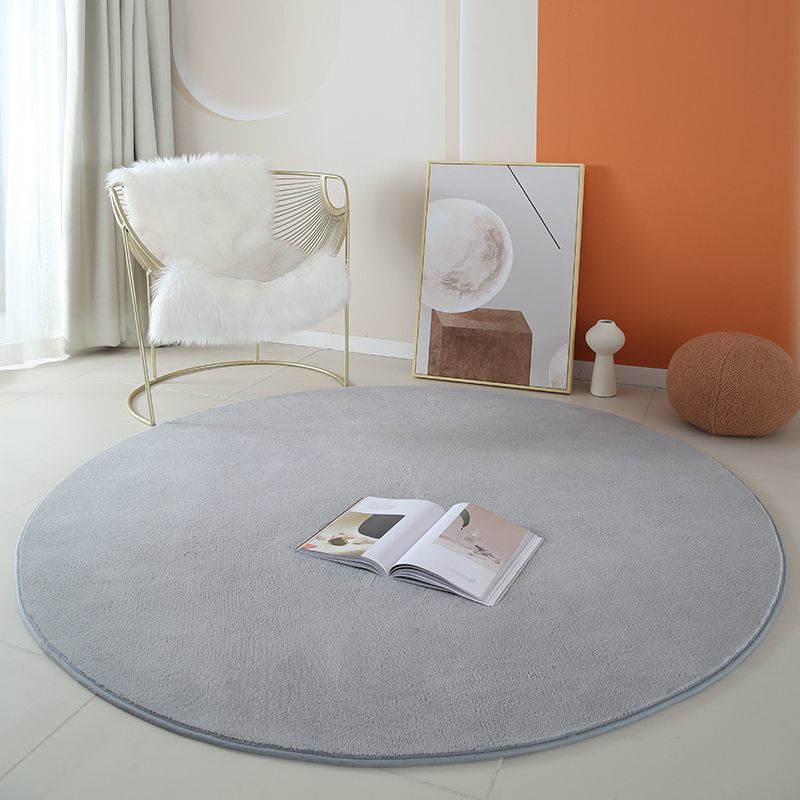 

Однотонный круглый ковер в стиле Ins, прикроватное одеяло для дома, спальни, утолщенный плюшевый коврик для пола в комнату для девочек, коврик для вращающегося кресла 120*120cm