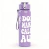 1PC Don’t Quit Keep Fight Slogan Text 750ml Color Plastic Sports Water Bottle Leakproof Flip Straw Lid Suitable for Sports Office Home Use