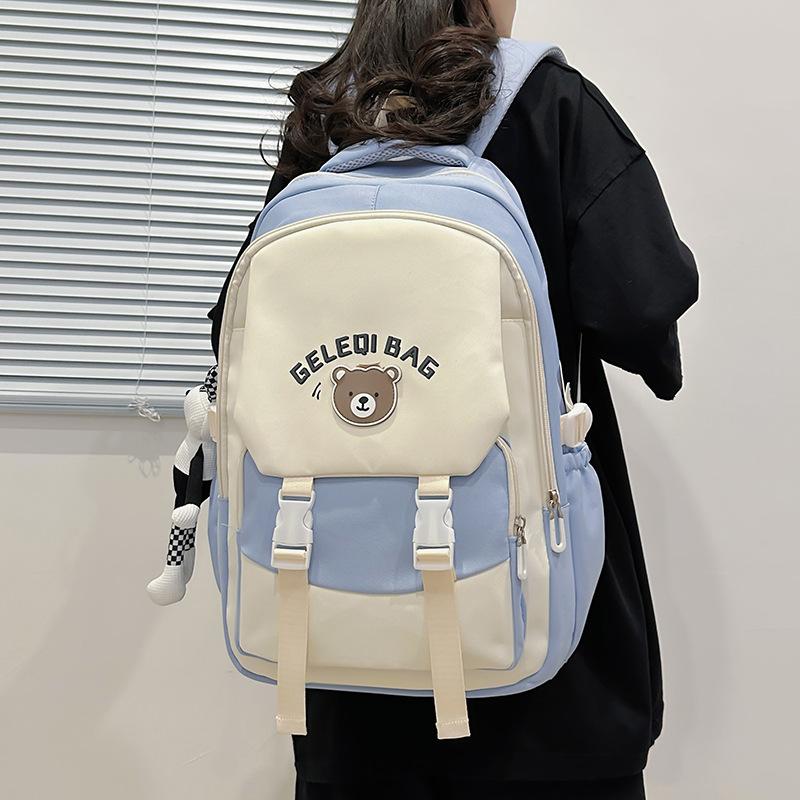 Elementary School Bag Girls Large Capacity Lightweight Campus Pink Casual Backpack