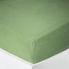 Drap housse "Noah" toutes dimensions "Gaze de Coton" - Noah Olive - 160 x 200 cm bonnet de 30 cm