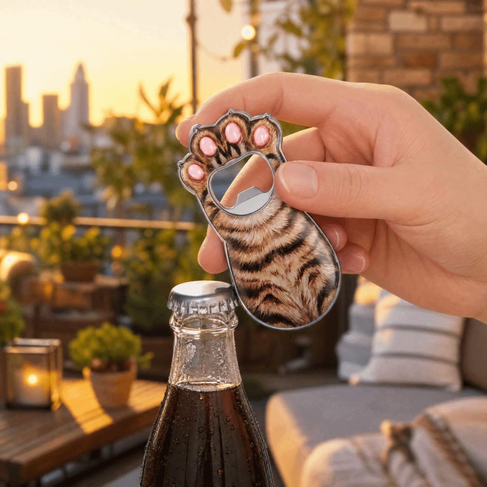 Cute Cat Paw Bottle Opener Creative Magnetic Cap Remover Siamese Cat Kitty Fridge Magnet Kitchen