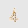 CARLIDANA New Popular Zircon Heart Symbol Number Charms Stainless Steel 18K Gold Plated DIY Jewelry Pendant for Bracelet