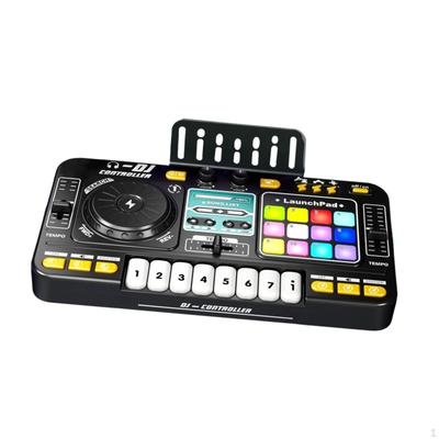 Conjunto de DJ musical para crianças, instrumento de brinquedo, presente, teclado eletrônico com microfone, mixer de festa