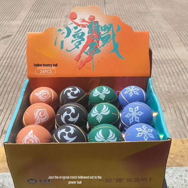 6cm Mini High Elastic Rubber Ball for Kids - Grip & Bounce Football/Basketball for Kindergarten