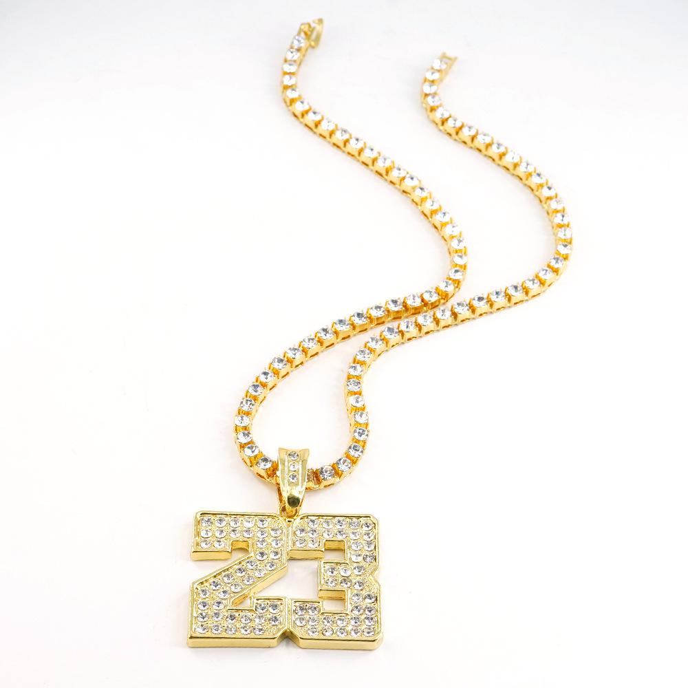 No. 23 Hip-Hop Pendant Necklace - Versatile Men's Sweater Jewelry