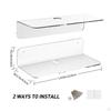 1 paar Wall Shelf Hanging Rack Multi-purpose Clear/Black