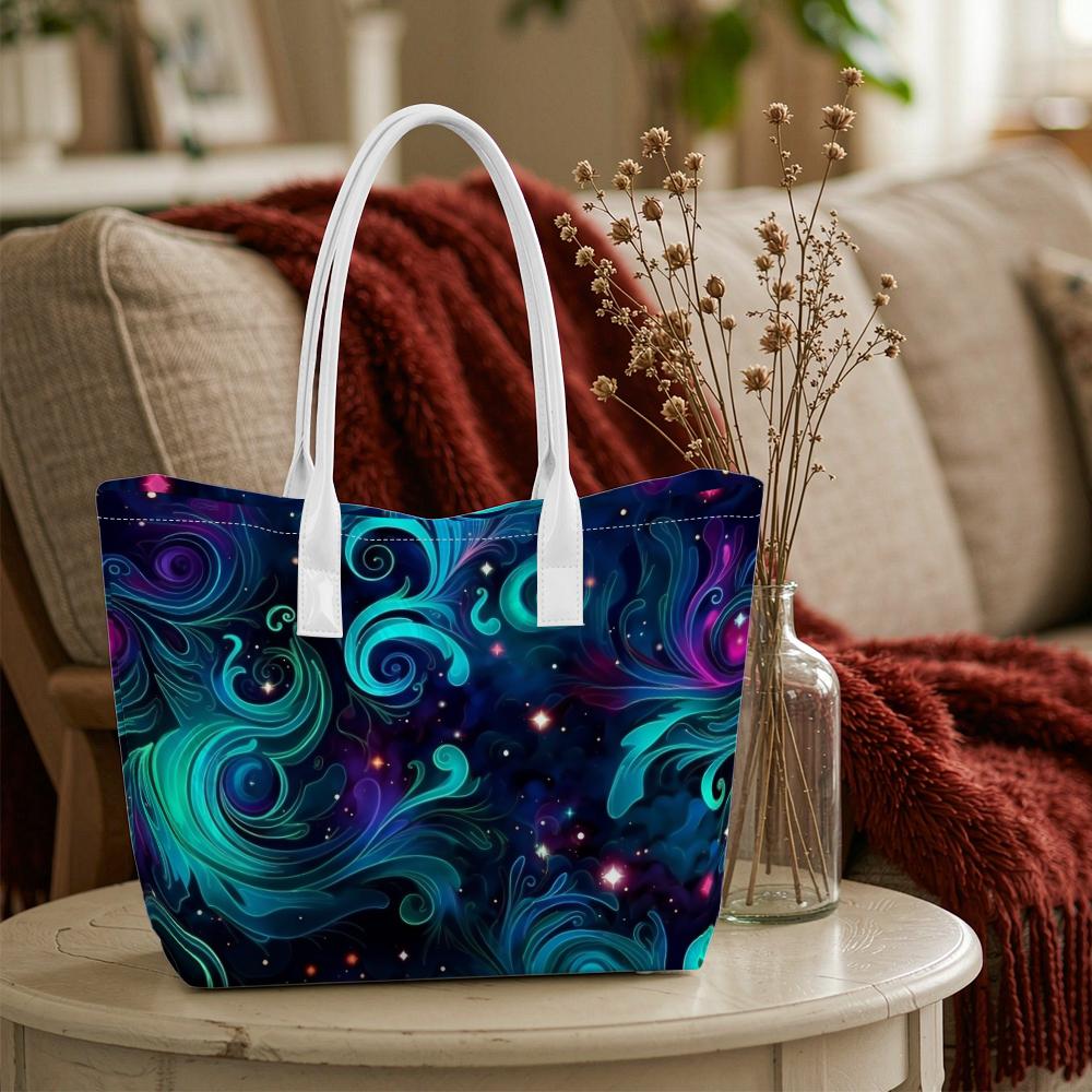 Galaxy Swirl Tote Bag Fashion Large Capacity Shoulder Handbag for Daily Use