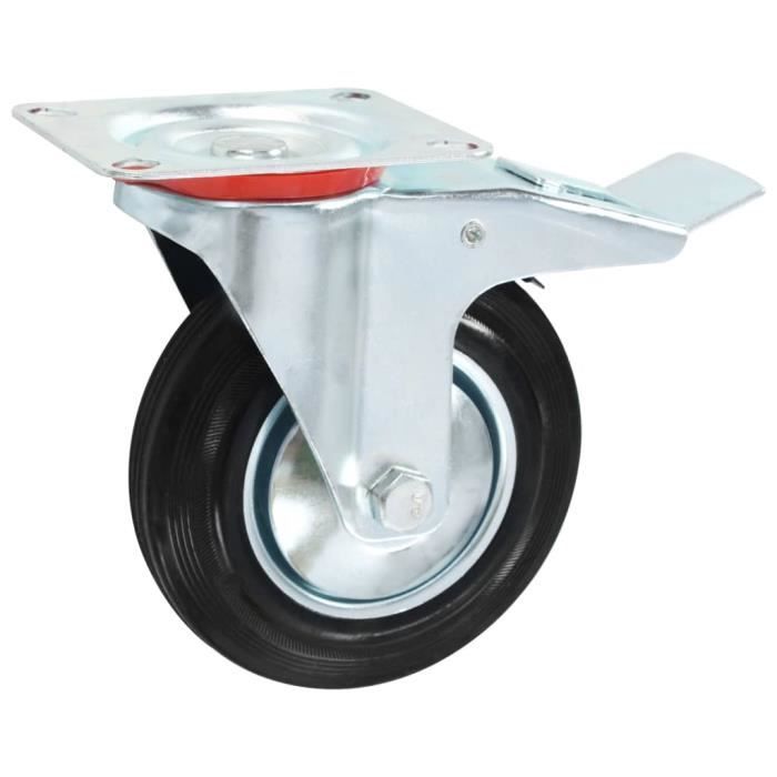 VidaXL Roulettes pivotantes avec double frein 4 pcs 160 mm