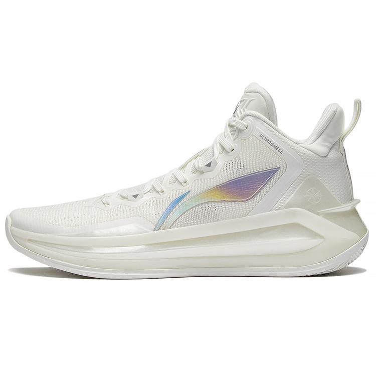 New LiNing Liren 3 White Pearl Cushioning Anti Slip And Wear Resistant High Top Basketball Shoes Mist White ABAS089-1